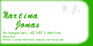 martina jonas business card